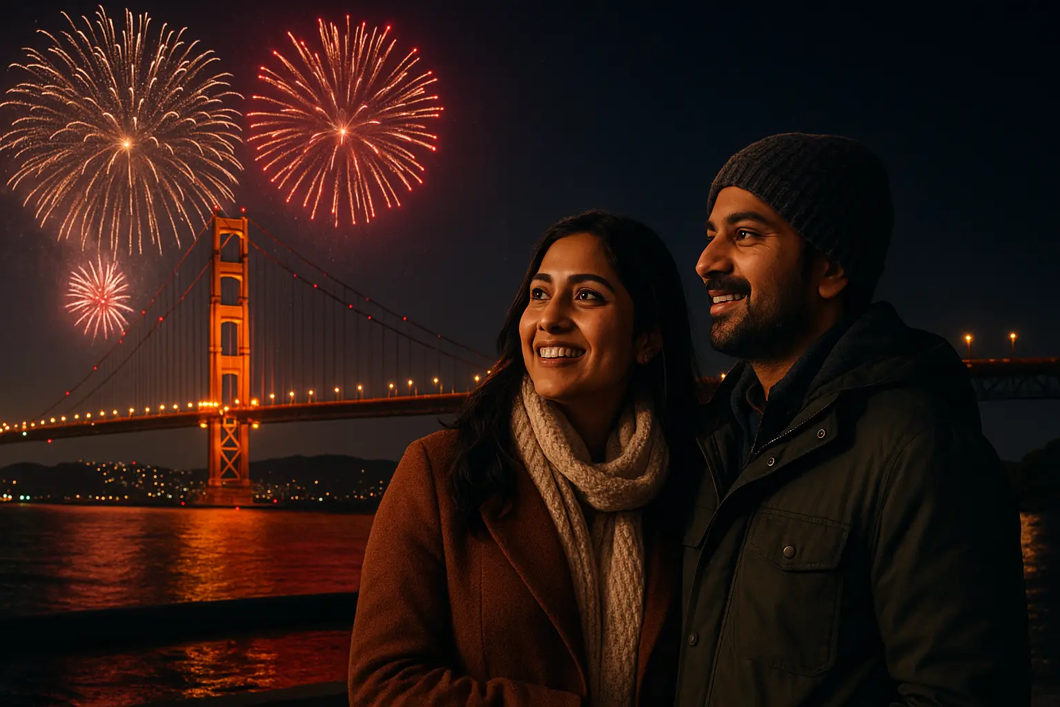 Indians exploring San Francisco 15 days USA trip New Year.