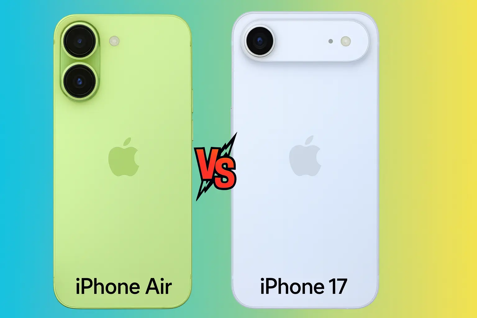iPhone Air vs iPhone 17 comparison