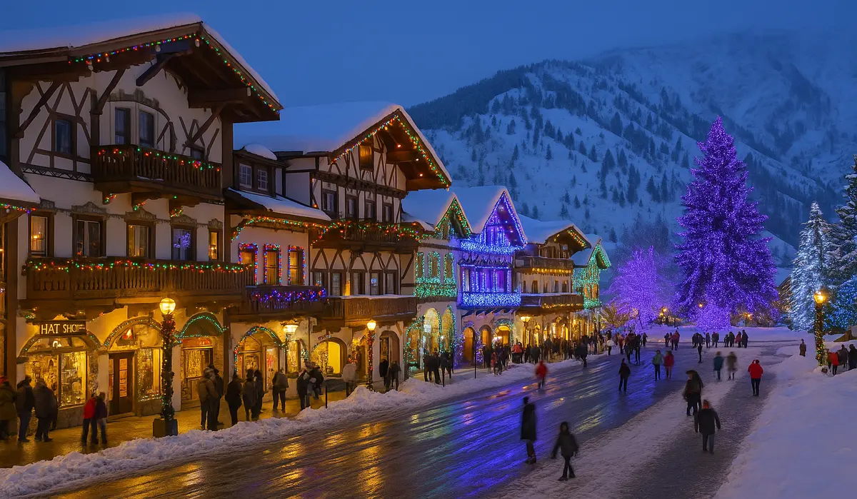 Leavenworth magical Christmas events in USA.
