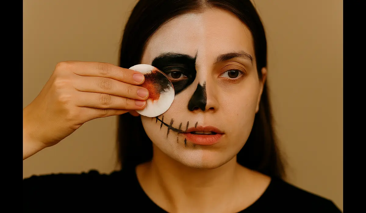 removing Halloween makeup
