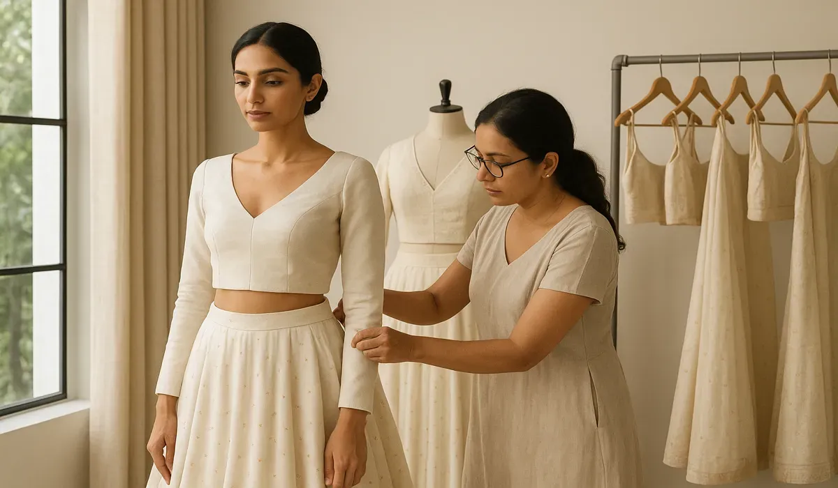 Minimalist bridal fitting session