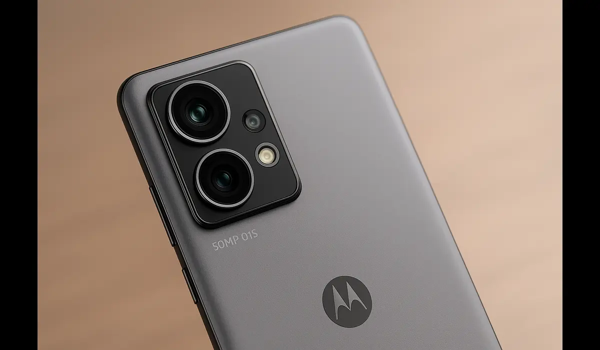 Motorola Edge 70 triple camera setup.