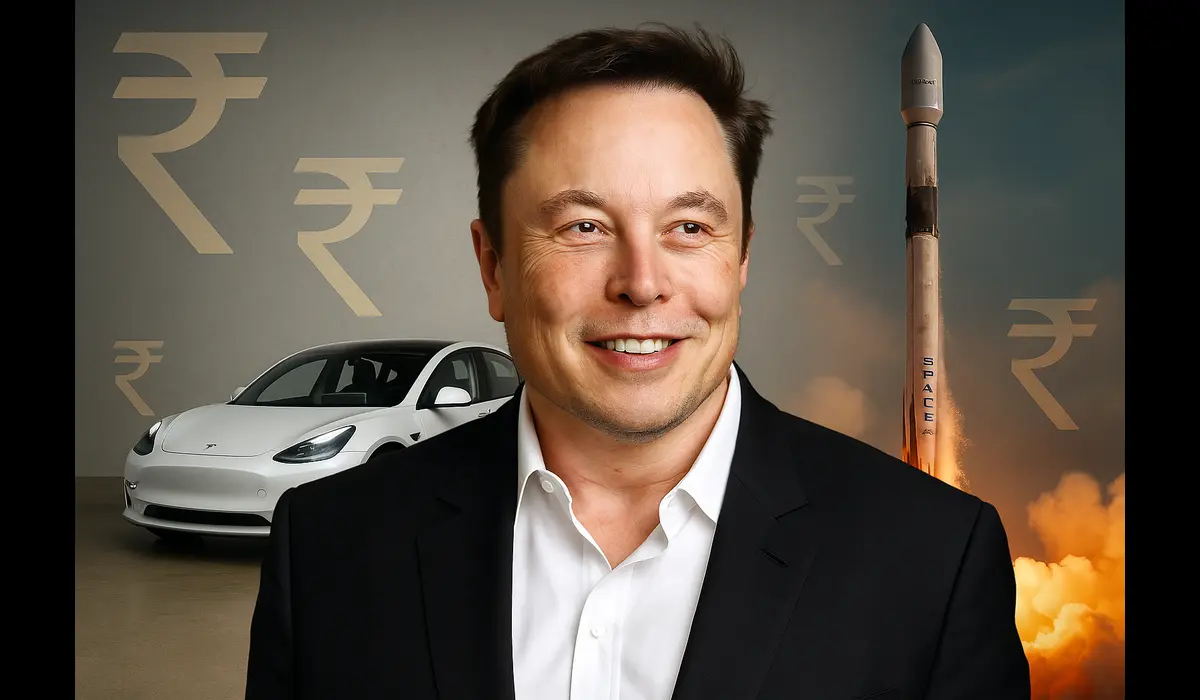 Elon Musk assets Tesla and SpaceX net worth rupees