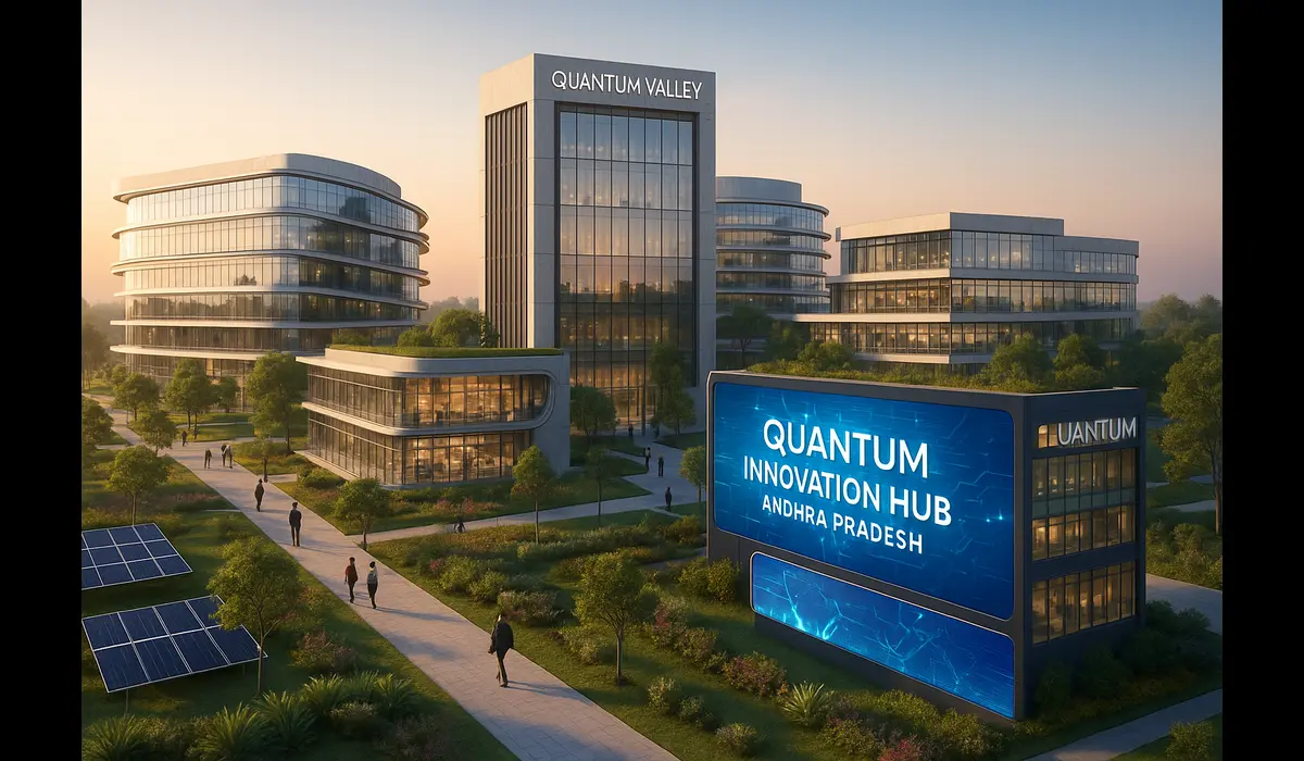 Nara Lokesh announcing India’s quantum technology hub