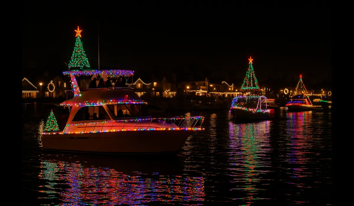 Newport Beach boat parade – unique Christmas Events in USA.