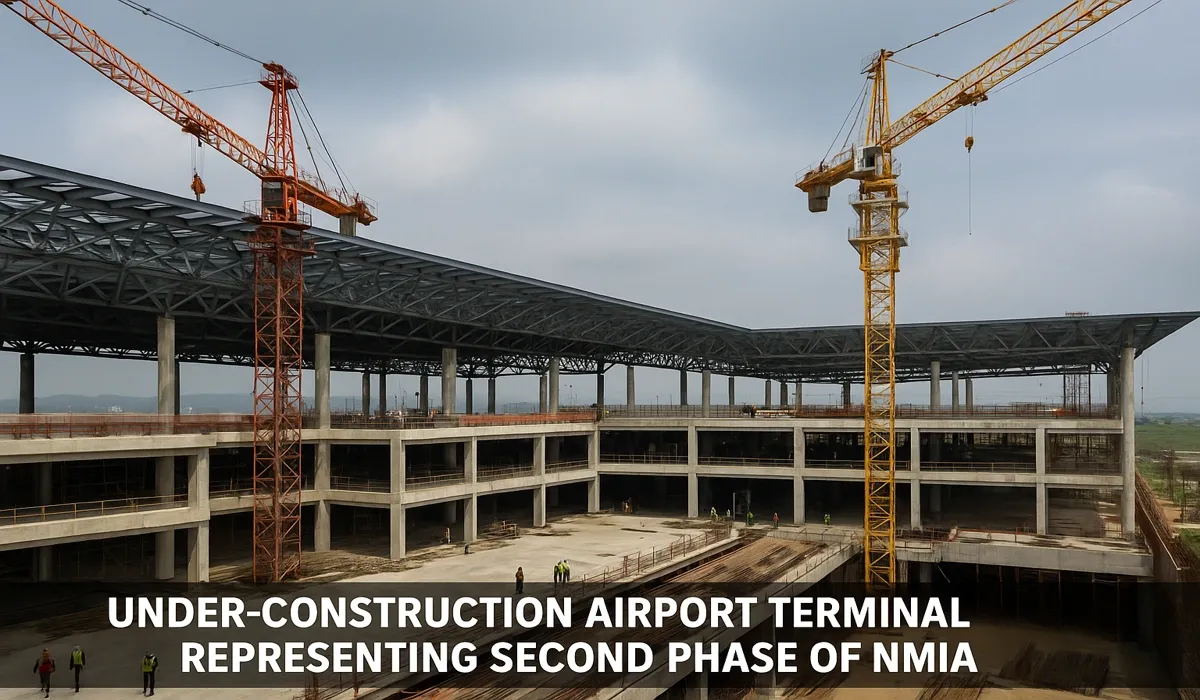 Navi Mumbai Airport Terminal 2 construction site