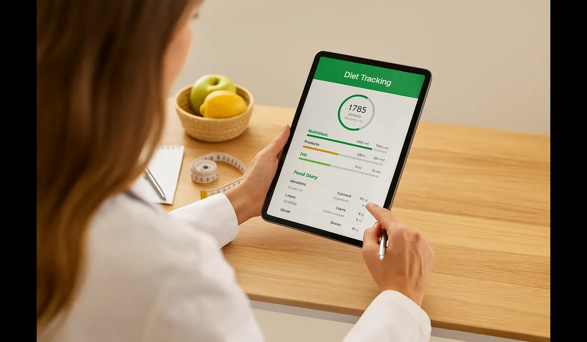 Nutrition tracking app USA interface for holistic health management