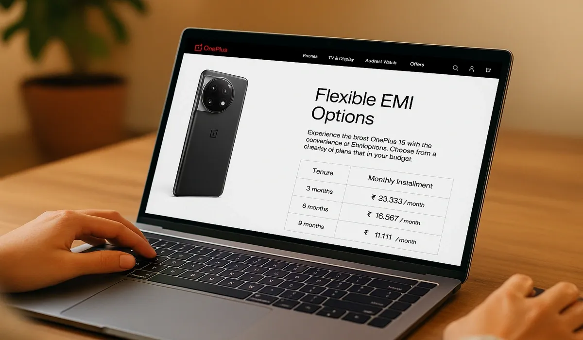 OnePlus 15 EMI options India online.