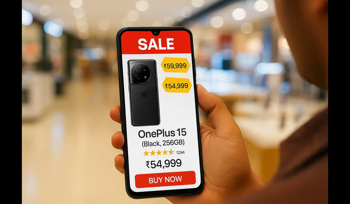 Tracking OnePlus 15 price drop in India online.