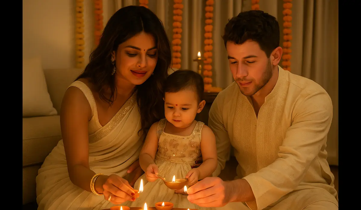 10 Heartwarming Highlights of Priyanka Chopra Diwali Celebration That Delighted Fans priyanka chopra diwali celebration with nick jonas and malti marie