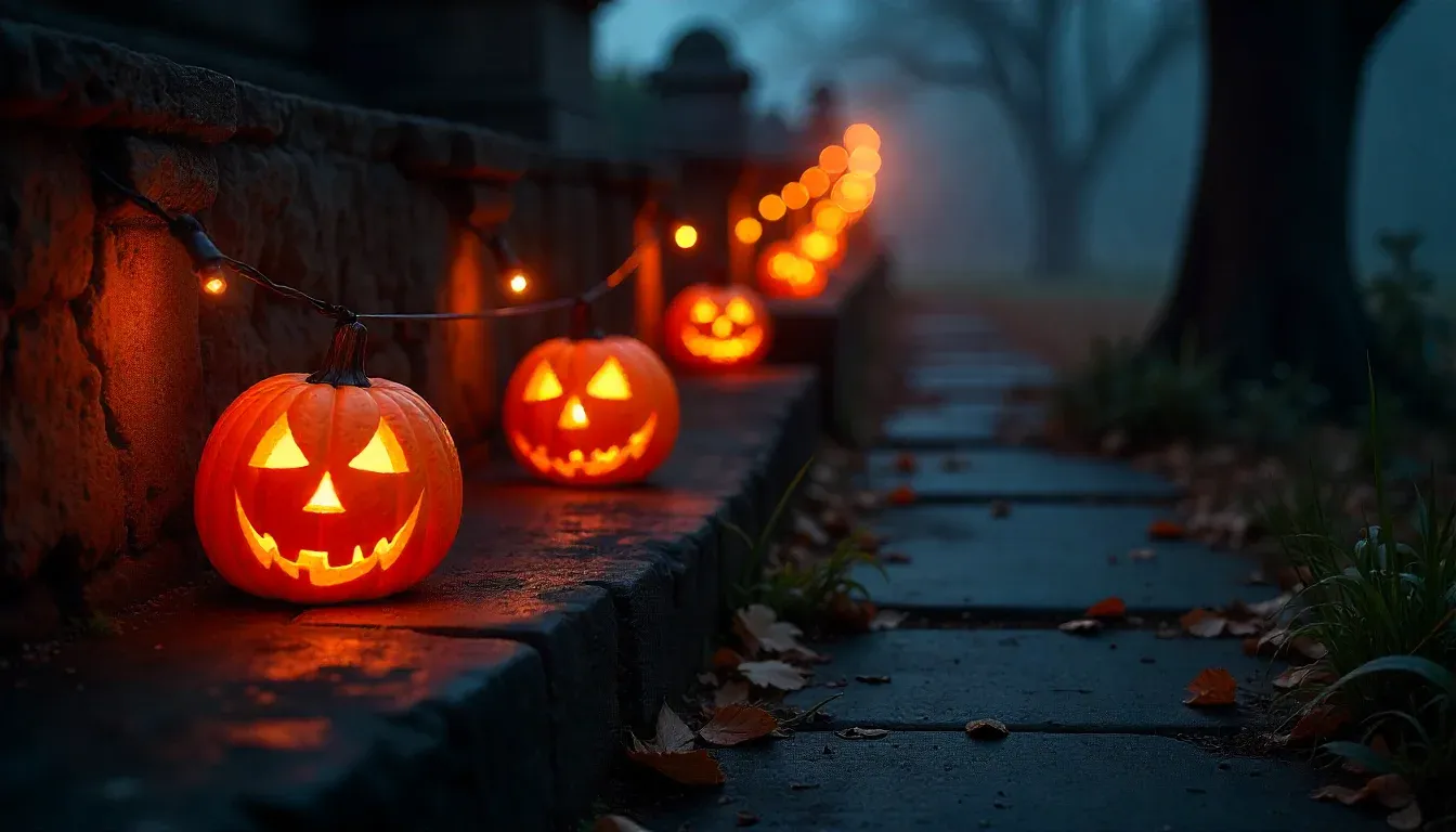 Amazon pumpkin string lights Halloween decor