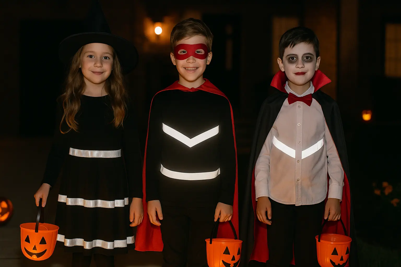 halloween trick-or-treat safety tips 2025 reflective costumes