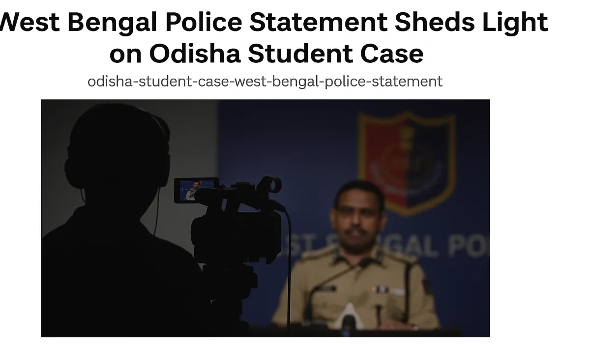 Journalist recording West Bengal Police statement during press meet