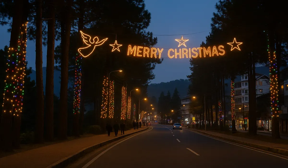 Shillong Christmas lights — magical hill stations in India to explore this year-end.