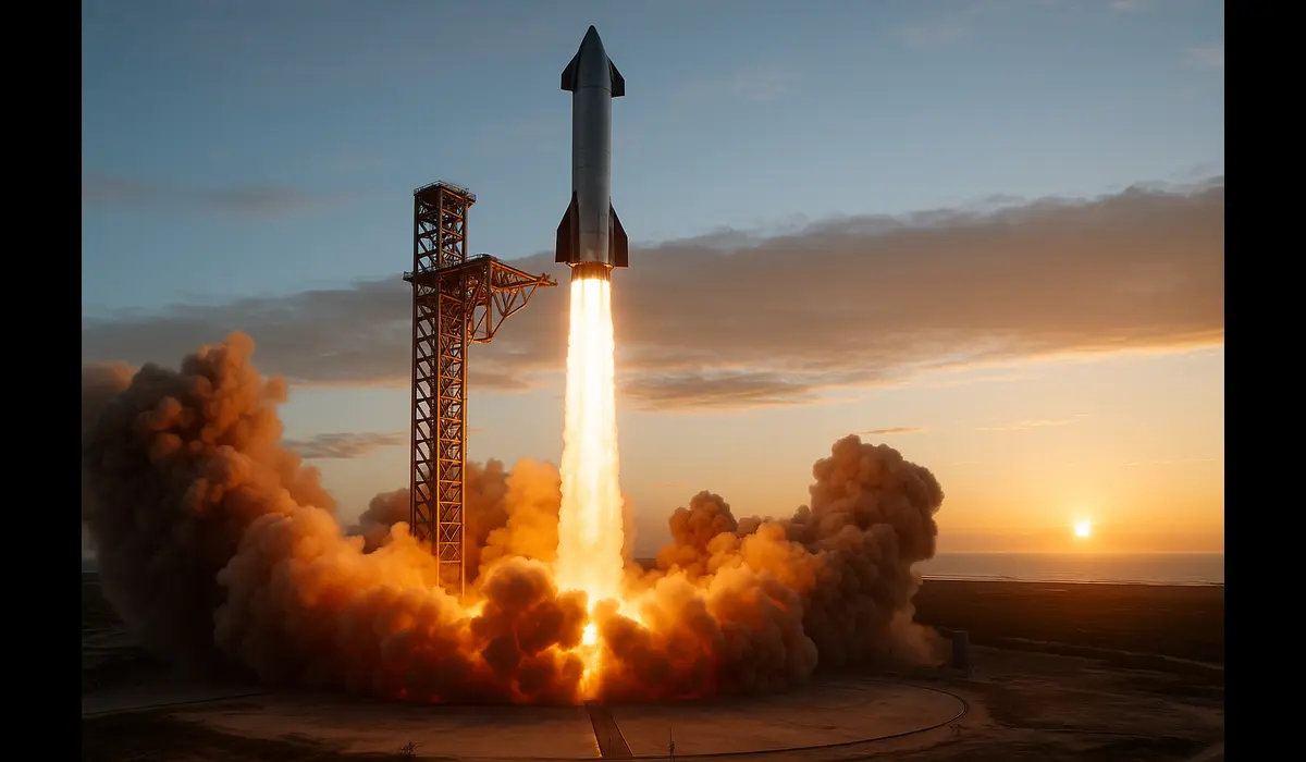 SpaceX Starship Super Heavy launch from Texas