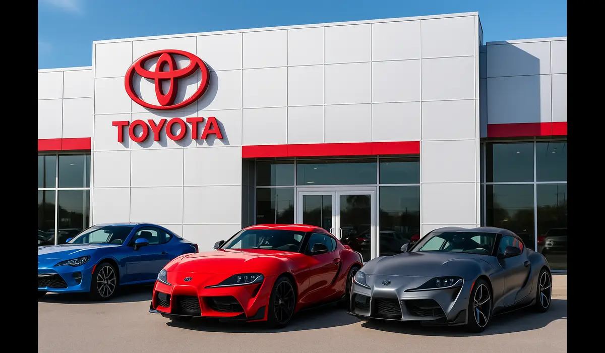 Toyota GR Supra A90 discontinued in America dealership view.
