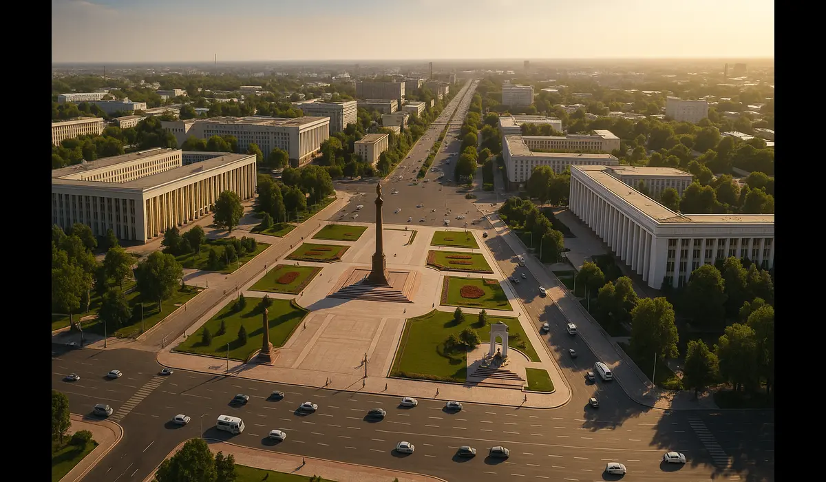 Uzbekistan city skyline representing alternatives to visiting North Korea.