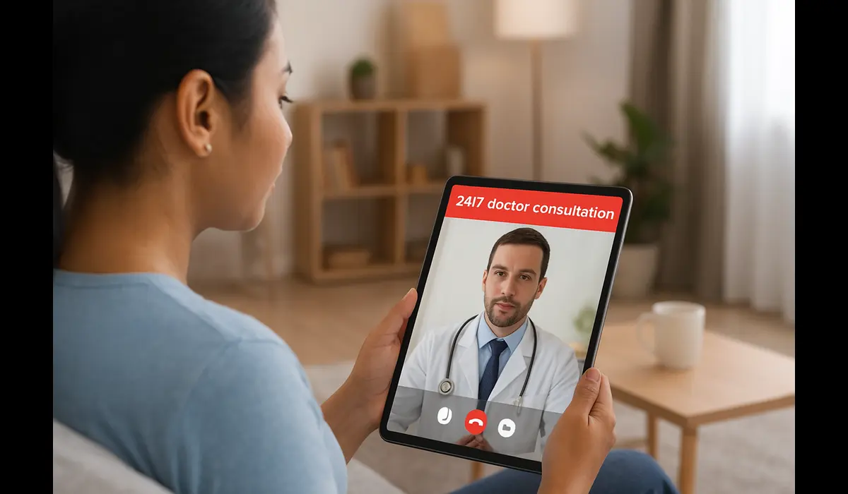 7 Best and Worst Telemedicine Platforms in USA You Must Know Before Your Next Online Visit” top telemedicine platforms in USA doctor consultation on tablet
