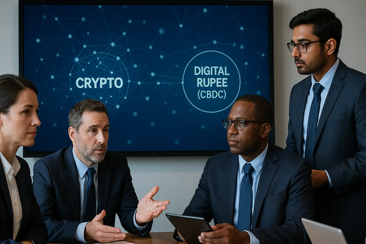 U.S. experts studying Crypto vs. Digital Rupee trends for CBDC design.