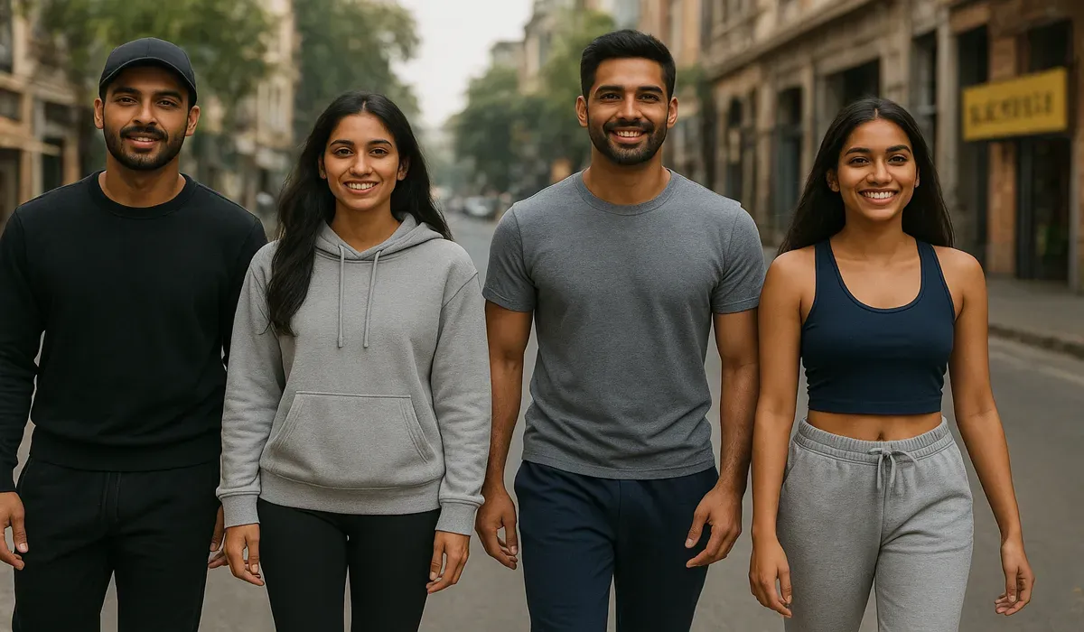 Indian gym-goers adopting USA athleisure trends for everyday wear.