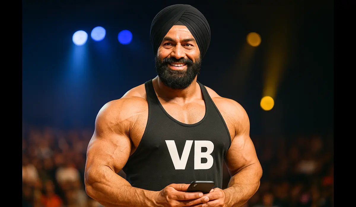 Varinder Singh Ghuman at bodybuilding event