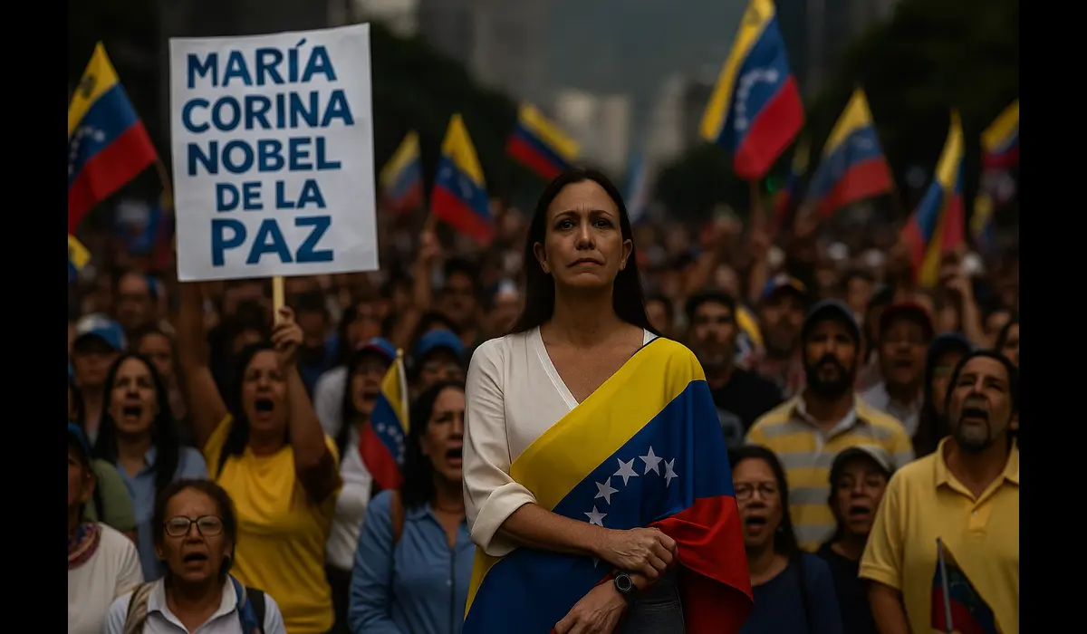 María Corina Machado Nobel Peace Prize 2025 news protest