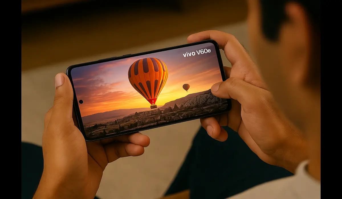 Vivo V60e full specifications India display demo.
