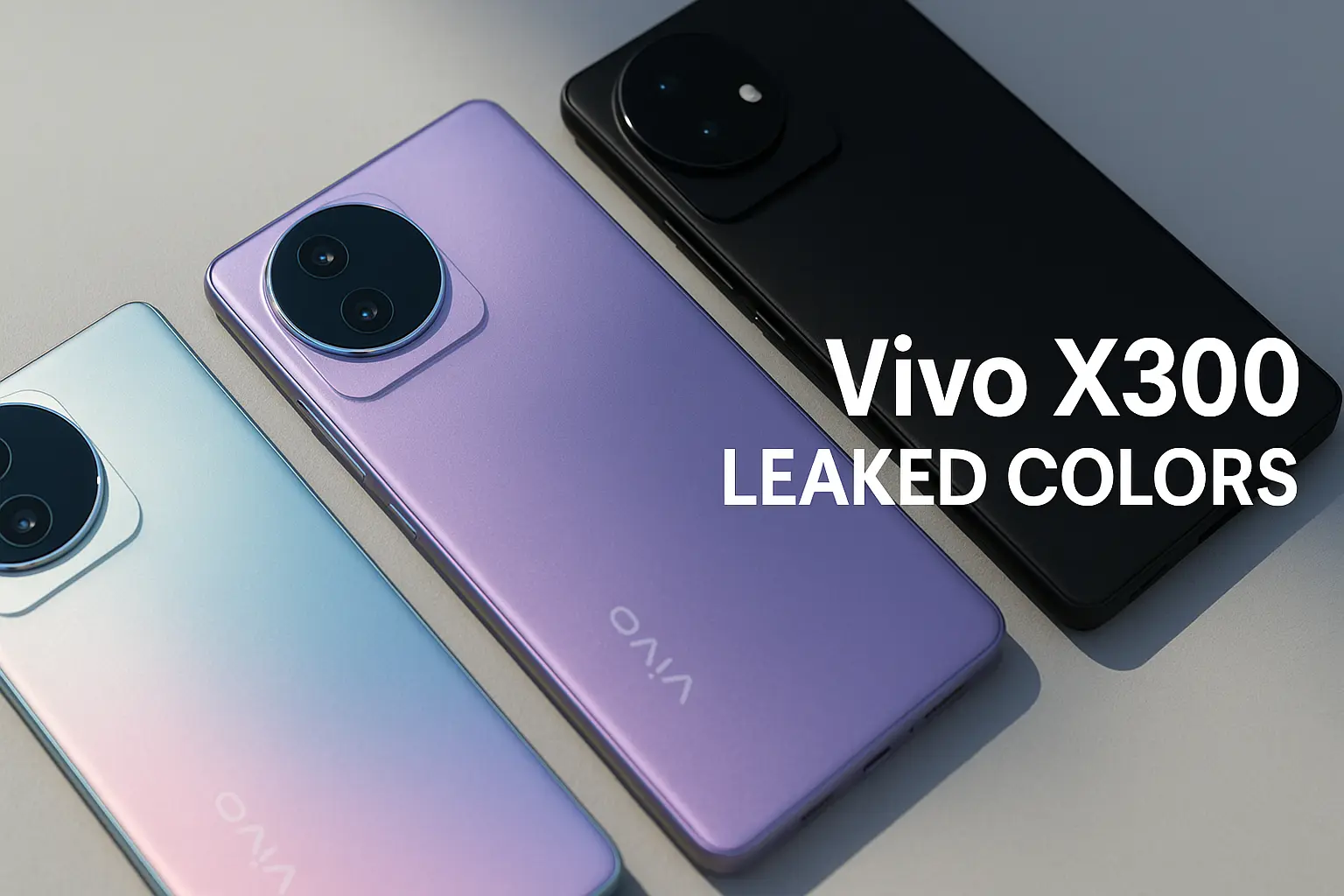 A realistic image showing the thin profile and premium build quality of the Vivo X300.