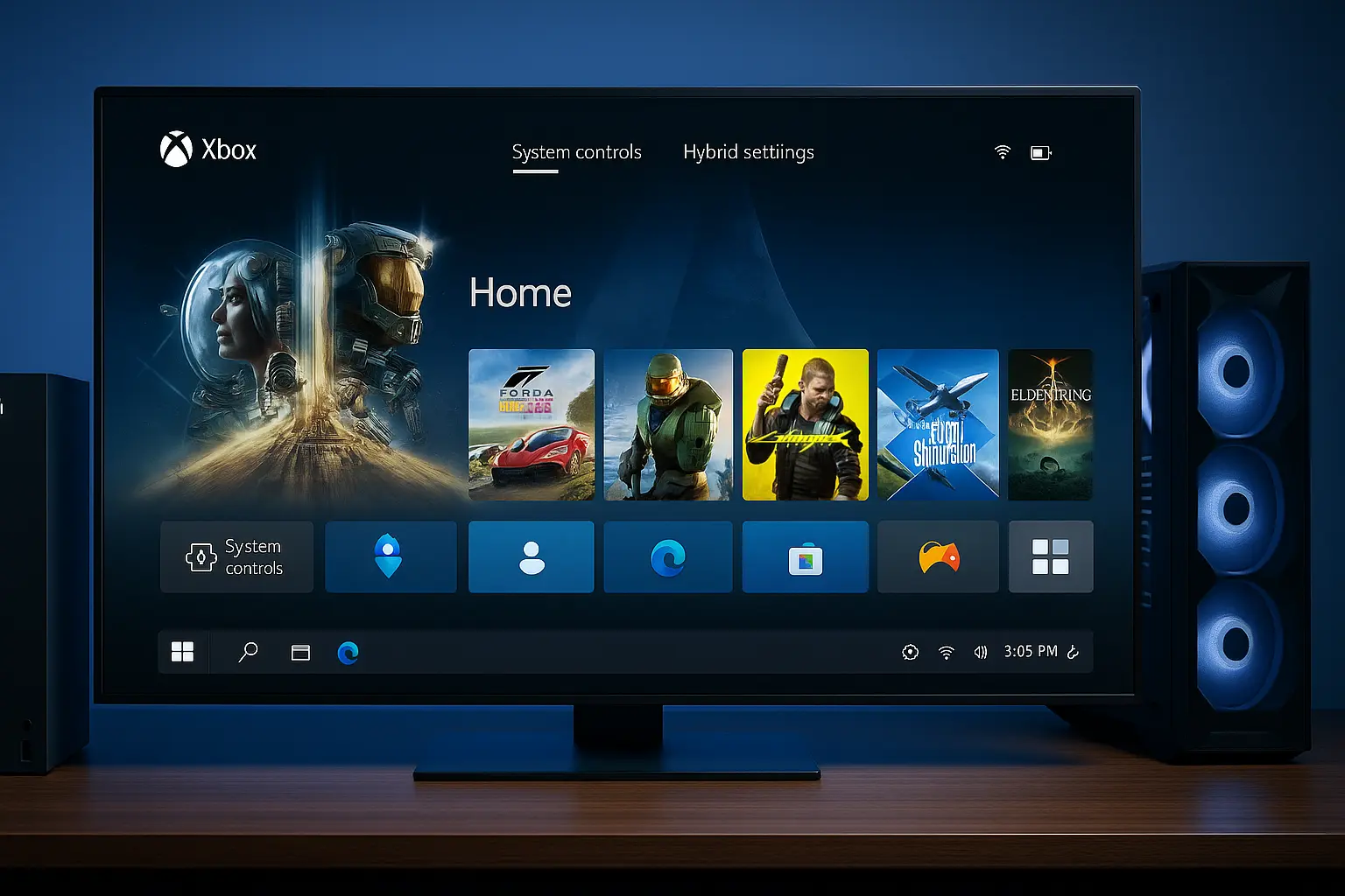 Xbox Windows hybrid interface