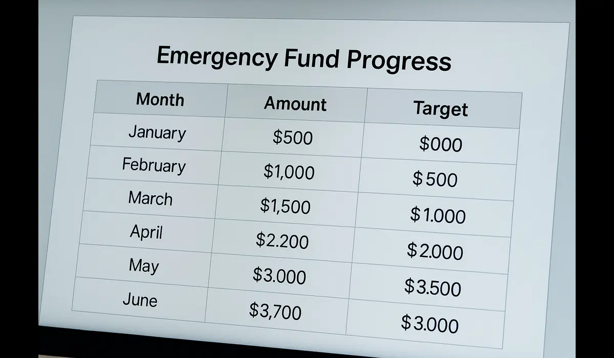 Track emergency fund progress USA