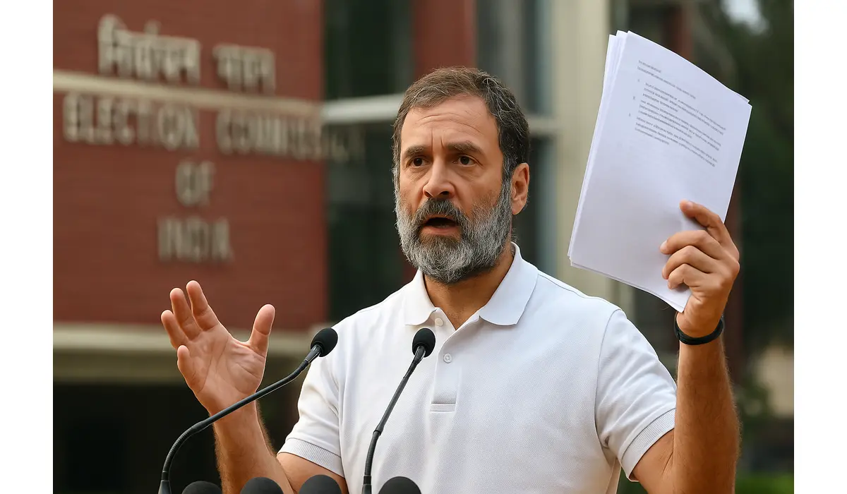Rahul Gandhi Alleges ECI-BJP Collusion: What His Statement Reveals rahul gandhi alleges eci bjp collusion press conference