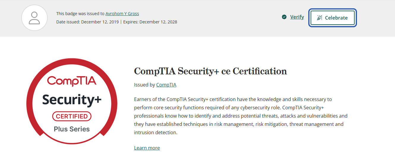 Sec+ / A+ succesfully renewed