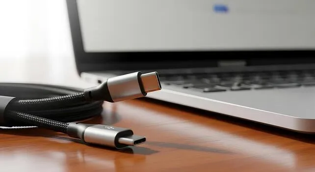 USB C near a laptop