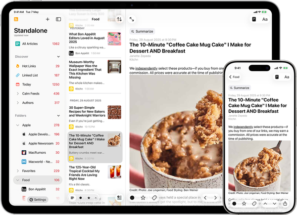 Review: lire RSS Reader for iOS