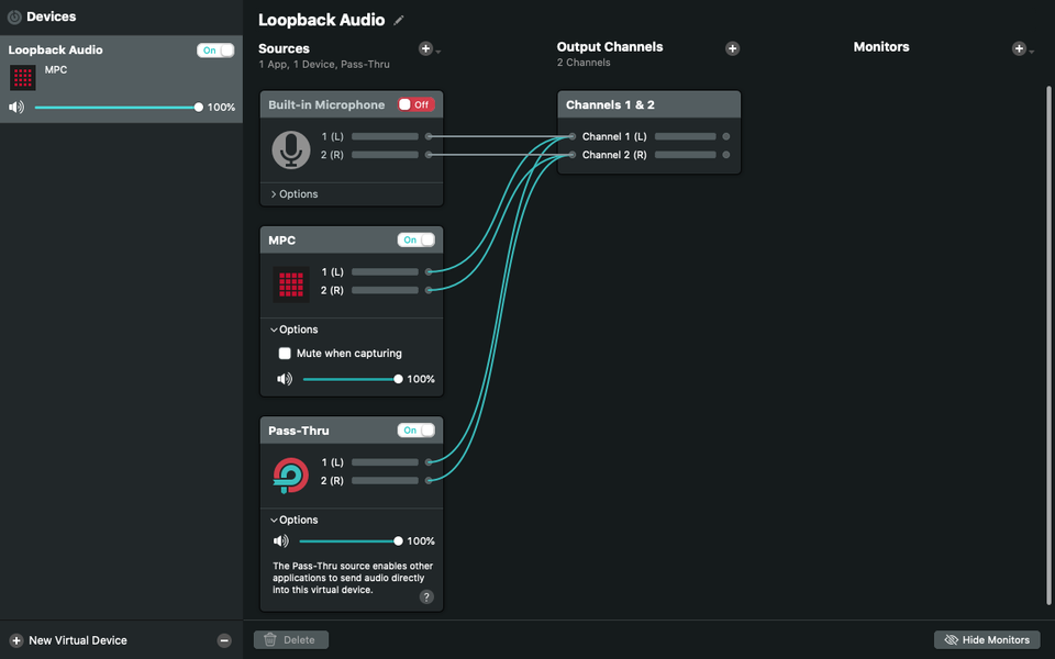 Alternative Routing Setup Using Zoom, Loopback and MPC