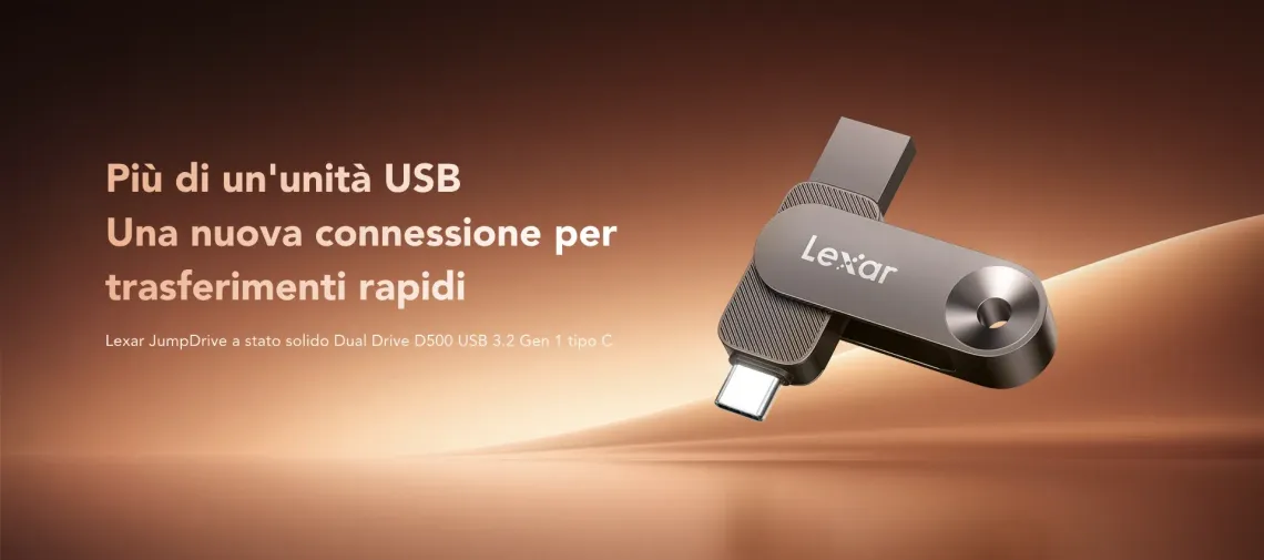 Lexar JumpDrive D500: la mini SSD portatile pensata per l’estate e lo smart working