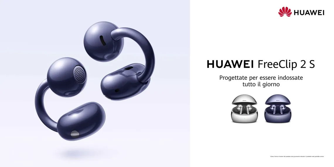 Huawei prepara nuovi FreeClip: gli auricolari open-ear diventano gioielli