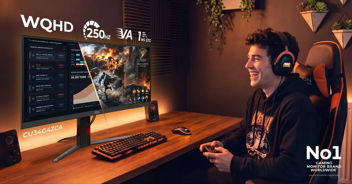AOC CU34G4CA e CU34G4ZCA: ultrawide per lavoro e gaming