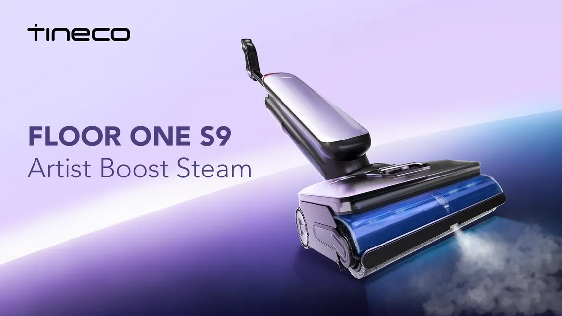 Tineco FLOOR ONE S9 Artist Boost Steam: vapore a 230°C e aspirazione fino a 25 kPa