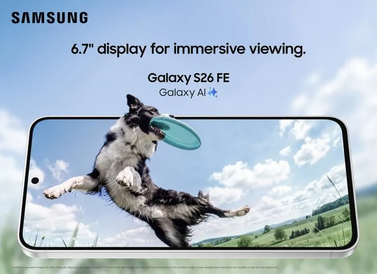 Samsung Galaxy S26 FE: One UI 9, Galaxy AI e fotocamera da 50 MP