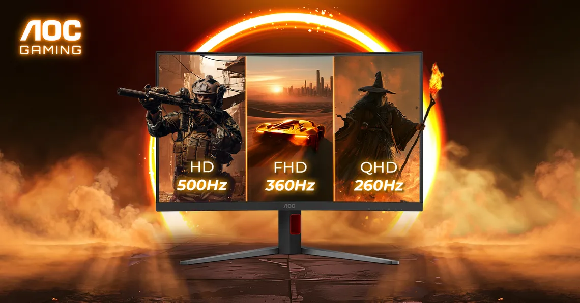 AOC GAMING CQ32G4ZA: il monitor con tre refresh rate fino a 500 Hz
