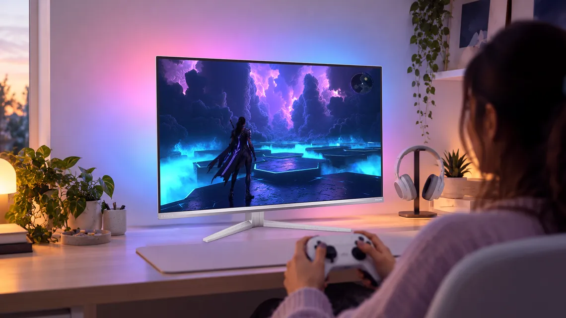 Philips Evnia: monitor gaming QD-OLED 4K, Dual Mode e Ambiglow AI