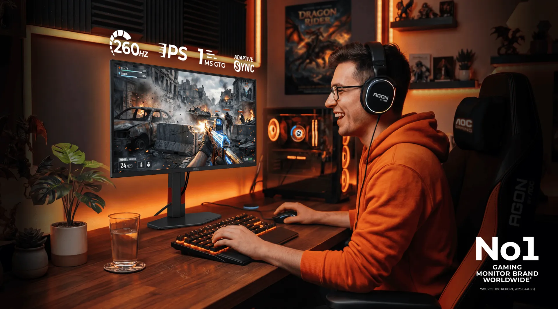 AOC GAMING 25G4ZR: il nuovo monitor esports da 24,5 pollici arriva con refresh rate fino a 260 Hz
