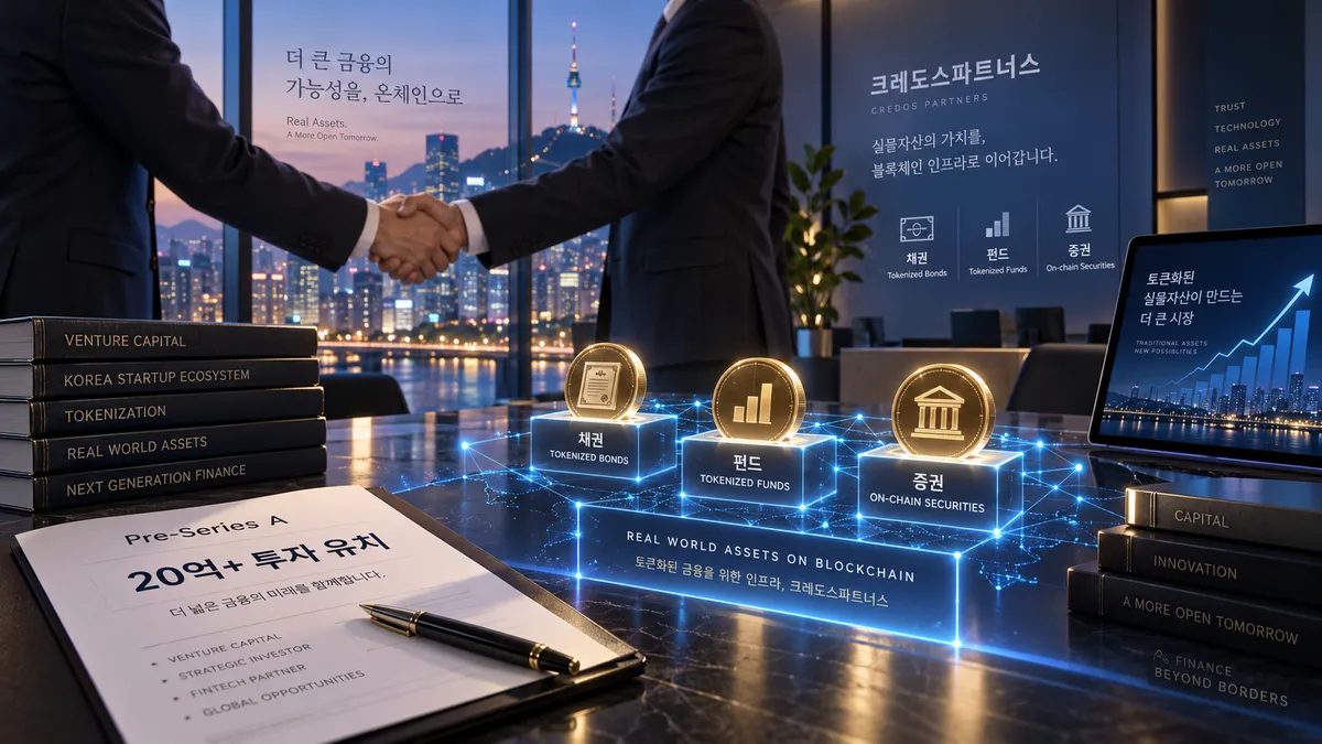 크레도스파트너스, 프리A서 20억 이상 확보…STO 제도화 앞두고 사업 확대