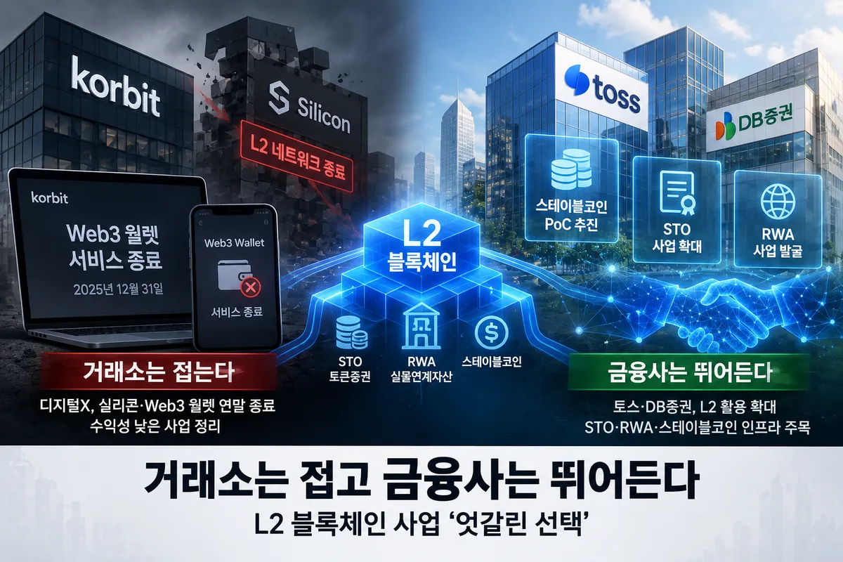 거래소는 접고 금융사는 뛰어든다…L2 블록체인 사업 ‘엇갈린 선택’