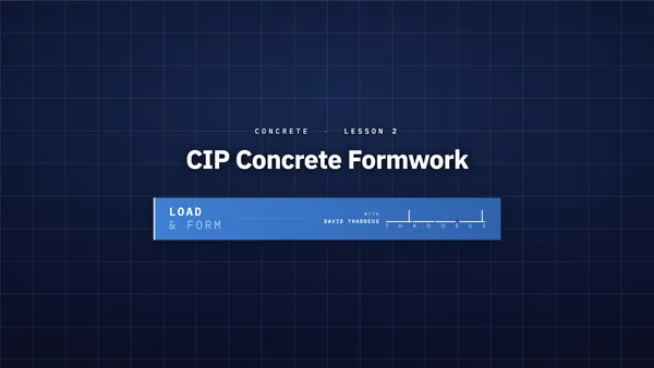 concrete 2. cip concrete formwork