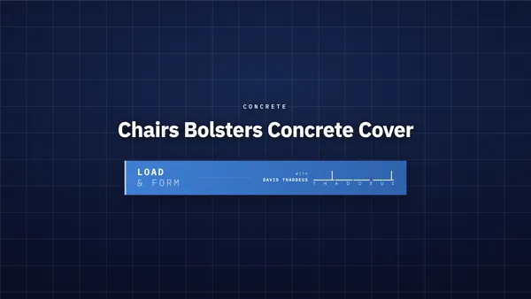 concrete chairs bolsters concrete cover