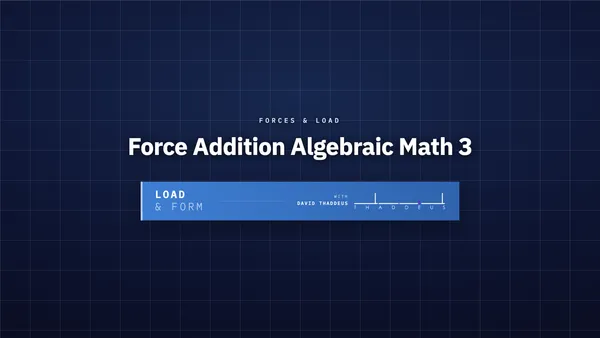 forces & load force addition algebraic math 3