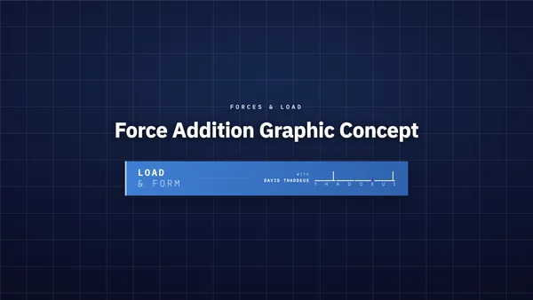 forces & load force addition graphic concept