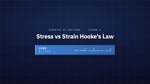 geometry of sections 4. stress v strain hooke's law